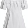 Theory Puff Sleeve Mini Dress Scoop Neck Womens Casual-7