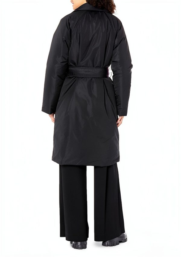 Theory Womens Puffer Wrap Coat Belt Raglan Sleeves-1