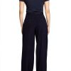 Theory Womens Nocturne Navy High Waisted Pleated Trousers-5