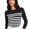 Theory Womens Pullover Sweater Midweight Knit Stripe-1