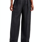 Theory Wool Pants Womens Workwear Lightweight Pleated-0