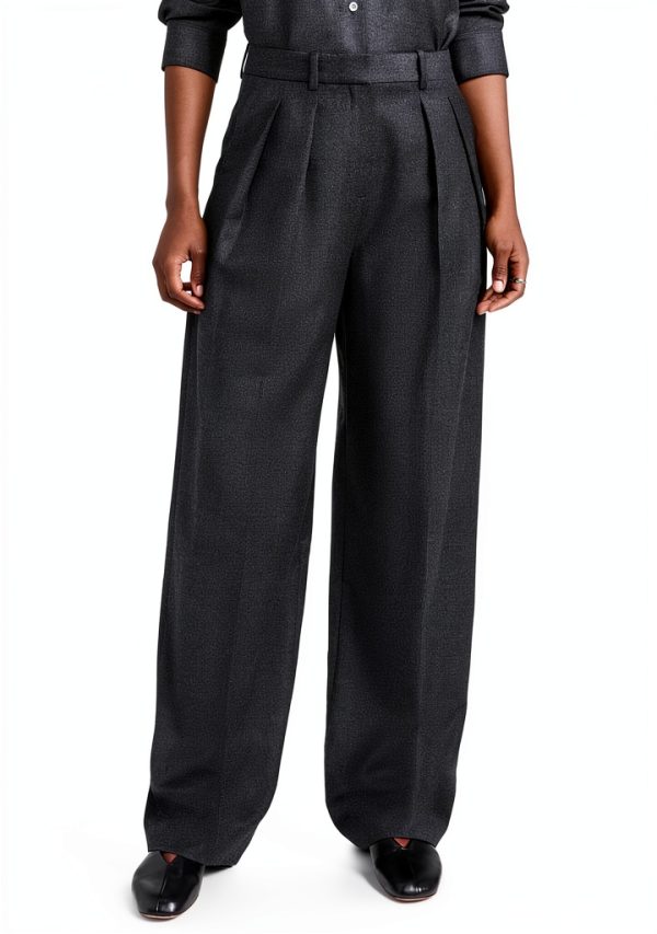 Theory Wool Pants Womens Workwear Lightweight Pleated-0