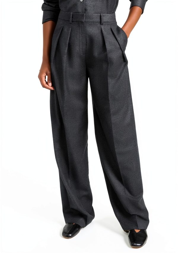 Theory Wool Pants Womens Workwear Lightweight Pleated-1