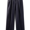Theory Womens Nocturne Navy High Waisted Pleated Trousers-7
