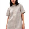 Theory Womens Tweed Dress Lightweight Stretch Taupe Multi-2