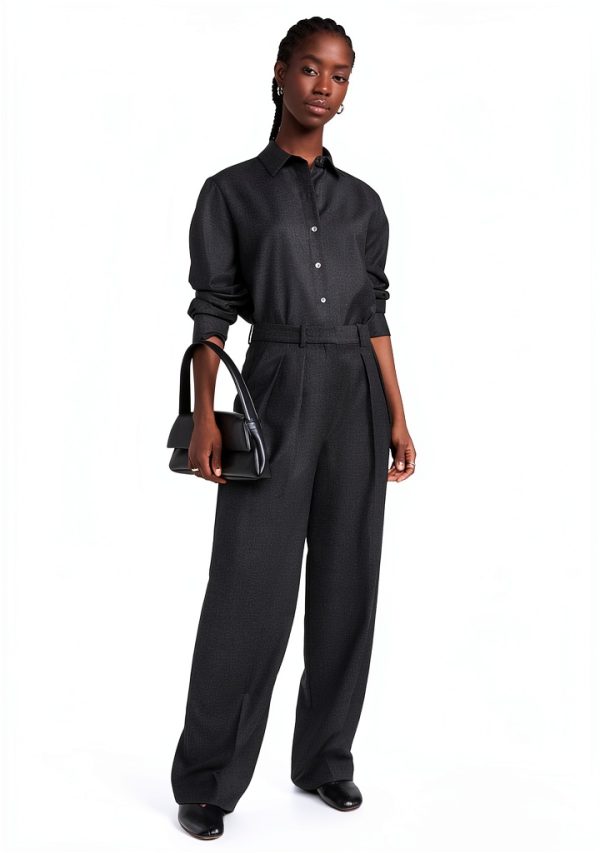 Theory Wool Pants Womens Workwear Lightweight Pleated-4