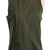 Theory Womens Club Dress Stretch Twill Sleeveless Dark Olive-5