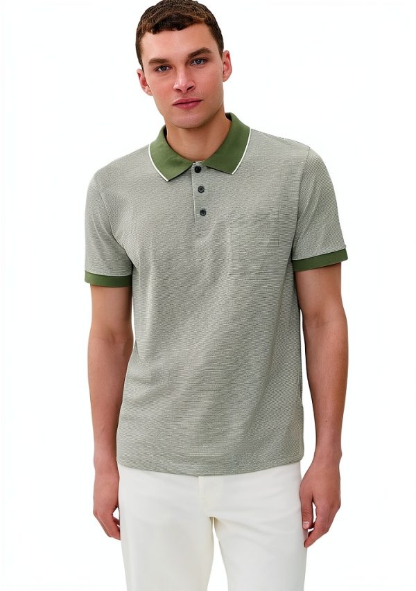 Theory Mens Polo Shirt Lightweight Knit Stripe Pattern-0
