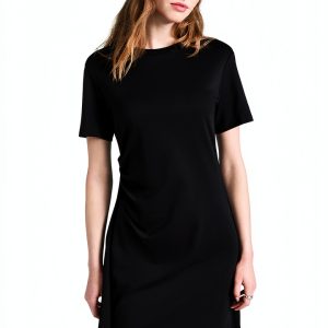 Theory Womens Jersey Dress Lightweight Crew Neck Short-0