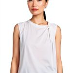 Theory Womens Jersey Tank Top Lightweight Twist Detail-0