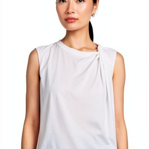 Theory Womens Jersey Tank Top Lightweight Twist Detail-0