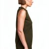 Theory Womens Club Dress Stretch Twill Sleeveless Dark Olive-3
