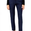 Theory Navy Multi Crepe Suiting Stretch Womens Pants-0