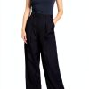 Theory Womens Nocturne Navy High Waisted Pleated Trousers-1