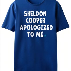 Big Bang Theory T Shirt Mens Cotton Blend Graphic Tee Royal-0