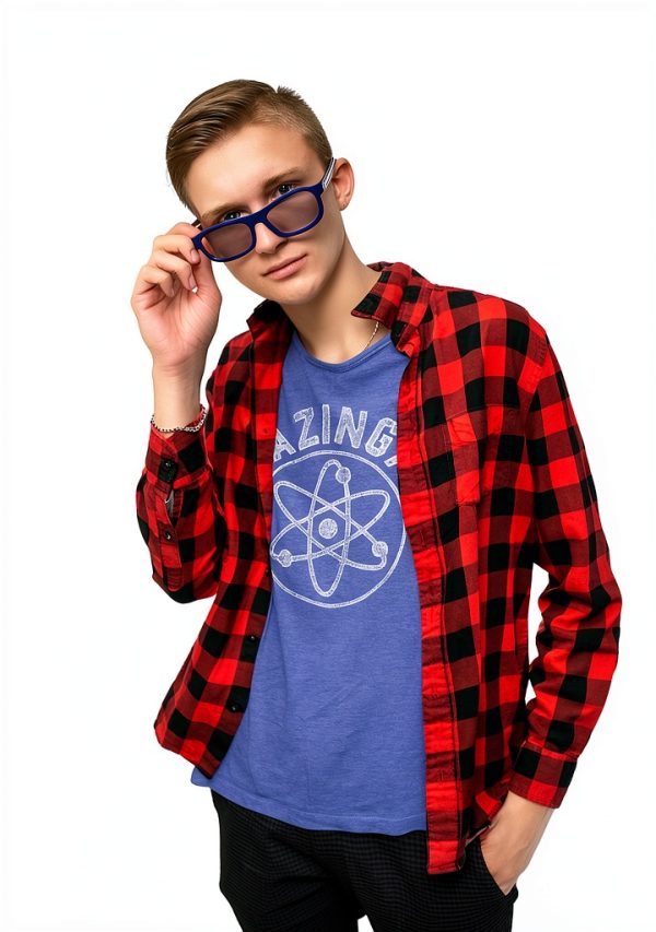 Big Bang Theory Heather Royal Mens T-Shirt Cotton Polyester-2