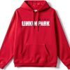 Linkin Park Hoodie Heavyweight Cotton Distressed Logo Unisex-0