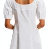 Theory Puff Sleeve Mini Dress Scoop Neck Womens Casual-5