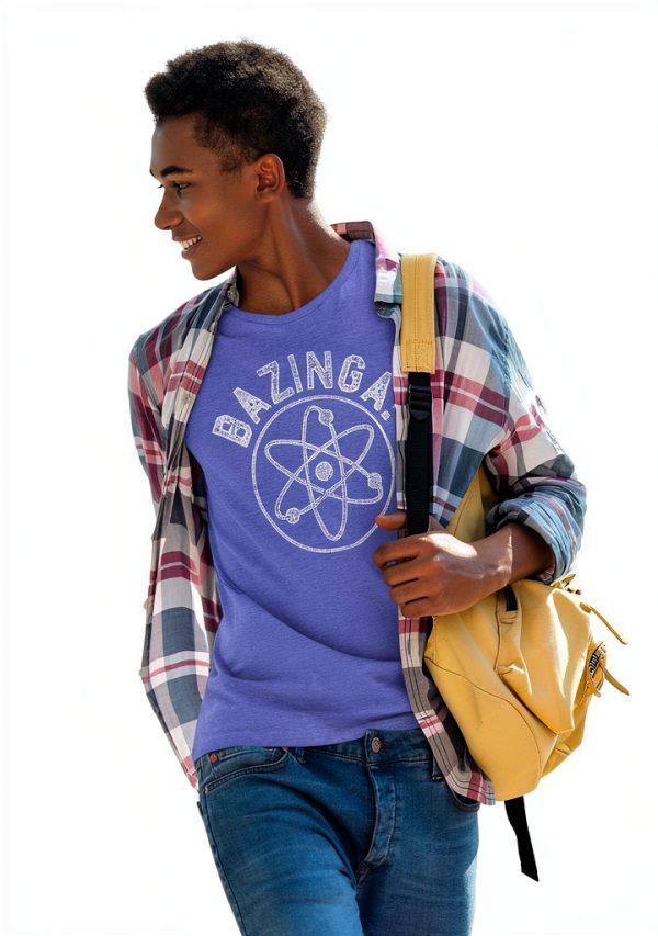 Big Bang Theory Heather Royal Mens T-Shirt Cotton Polyester-1