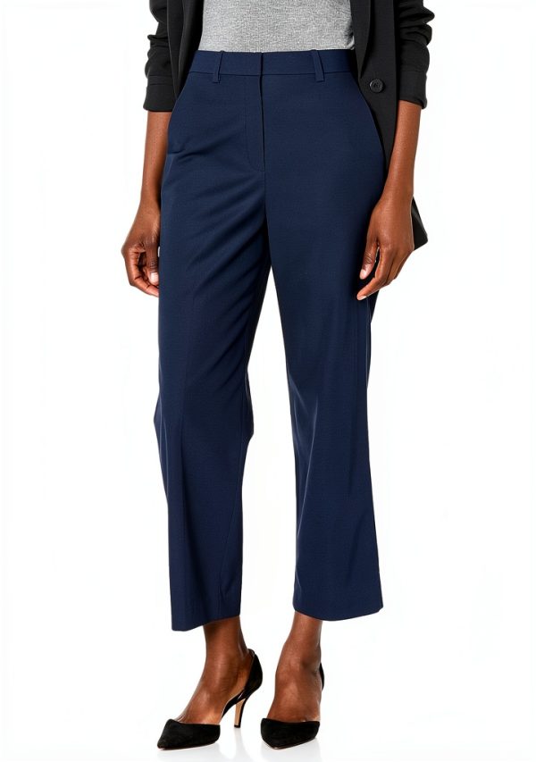 Theory Womens High Waist Straight Pant Nocturne Navy-0