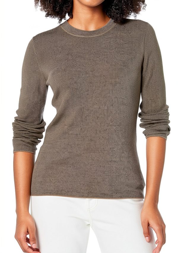 Theory Womens Pullover Sweater Striped Crew Neck Knit-0