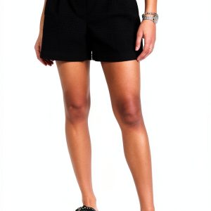 Theory Womens Embroidery Shorts Double Pleat Front Detail-0