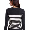 Theory Womens Pullover Sweater Midweight Knit Stripe-2