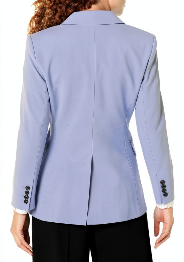 Theory Womens Long Blazer Cutaway Front Peak Lapels-1
