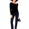 Theory Navy Multi Crepe Suiting Stretch Womens Pants-4