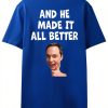 Big Bang Theory T Shirt Mens Cotton Blend Graphic Tee Royal-1