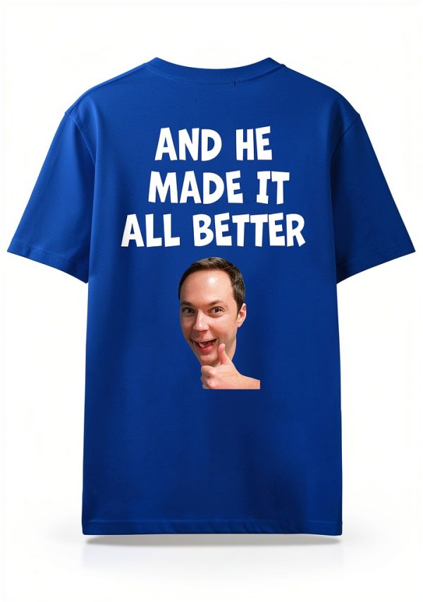 Big Bang Theory T Shirt Mens Cotton Blend Graphic Tee Royal-1