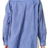 Theory Womens Oversized Blouse White Bright Blue Multi-1