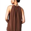 Theory Womens Sleeveless Top Self Tie Neckband Center Slit-2
