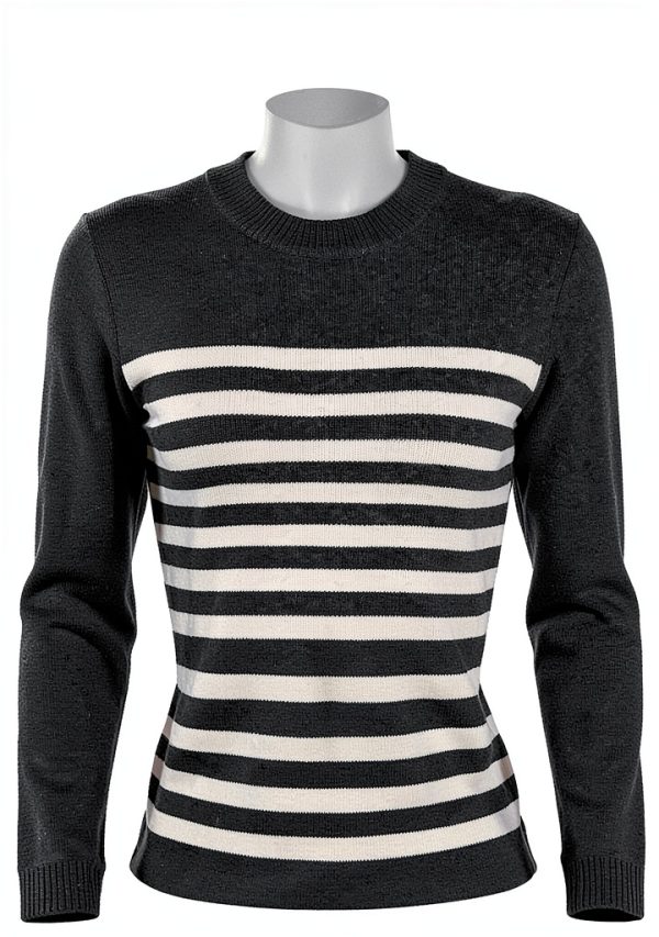 Theory Womens Pullover Sweater Midweight Knit Stripe-5