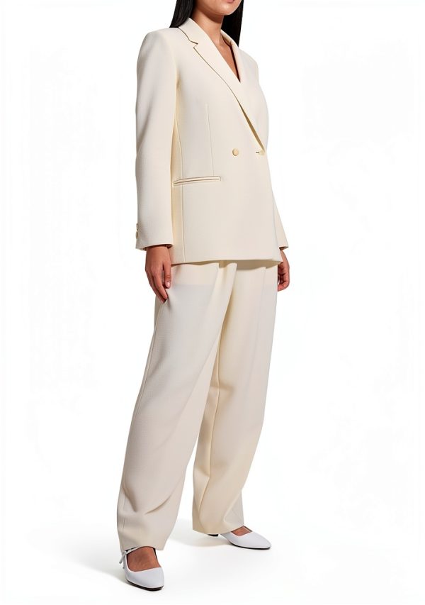 Theory Womens Blazer Double Breasted Relaxed Fit Jacket-4
