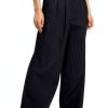 Theory Womens Nocturne Navy High Waisted Pleated Trousers-2