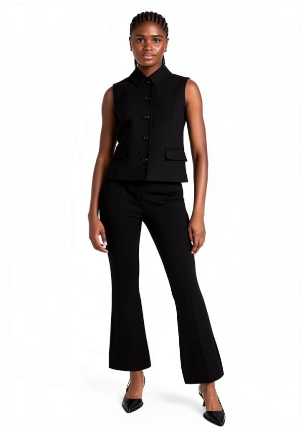 Theory Womens Ponte Pants Black Workwear Professional Fit-4
