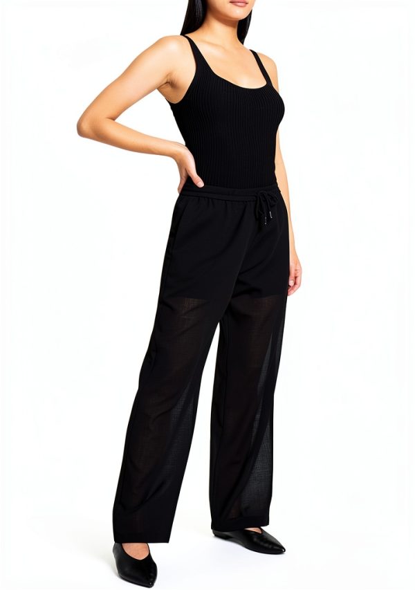Theory Womens Sweatpants Black X-Large Drawstring Waist-3