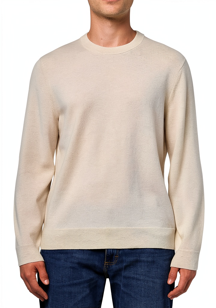 'Theory Mens Pullover Sweater in Natural Melange color'