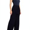 Theory Womens Nocturne Navy High Waisted Pleated Trousers-3