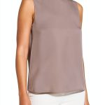 Theory Womens Crew Neck Shell Key Hole Back Closure-0
