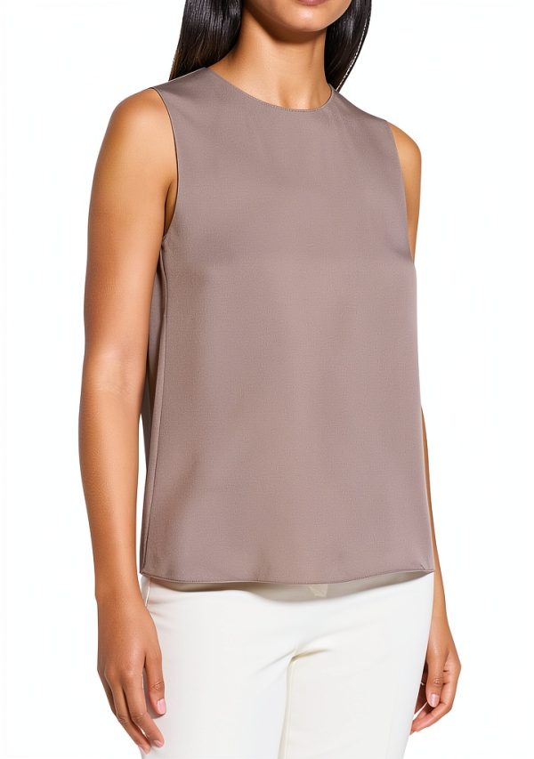 Theory Womens Crew Neck Shell Key Hole Back Closure-0
