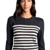 Theory Womens Pullover Sweater Midweight Knit Stripe-0