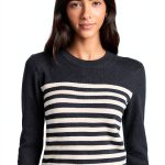 Theory Womens Pullover Sweater Midweight Knit Stripe-0