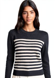 Theory Womens Pullover Sweater Midweight Knit Stripe-0