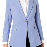 Theory Womens Long Blazer Cutaway Front Peak Lapels-0