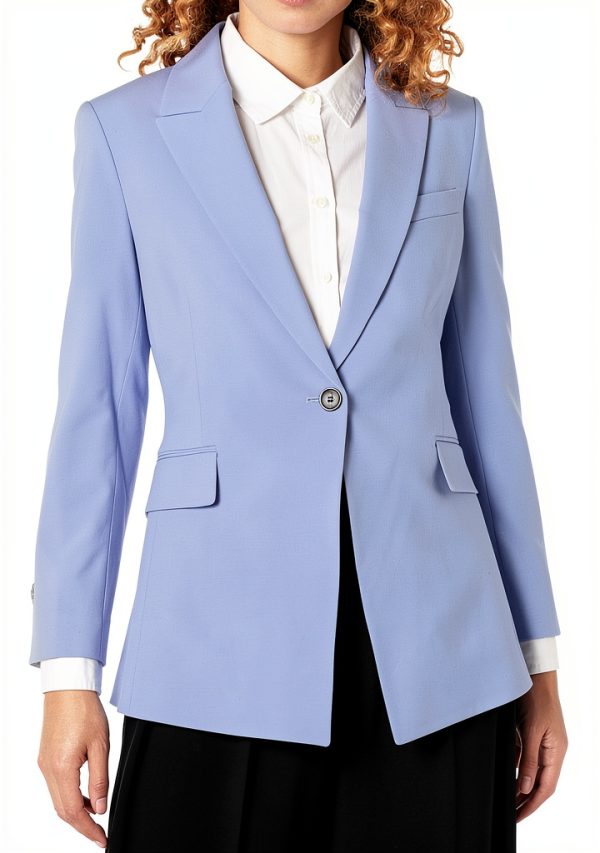Theory Womens Long Blazer Cutaway Front Peak Lapels-0