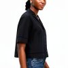Theory Womens Lightweight Shirting Collared T-Shirt Black-3