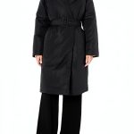 Theory Womens Puffer Wrap Coat Belt Raglan Sleeves-0
