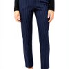 Theory Navy Multi Crepe Suiting Stretch Womens Pants-1